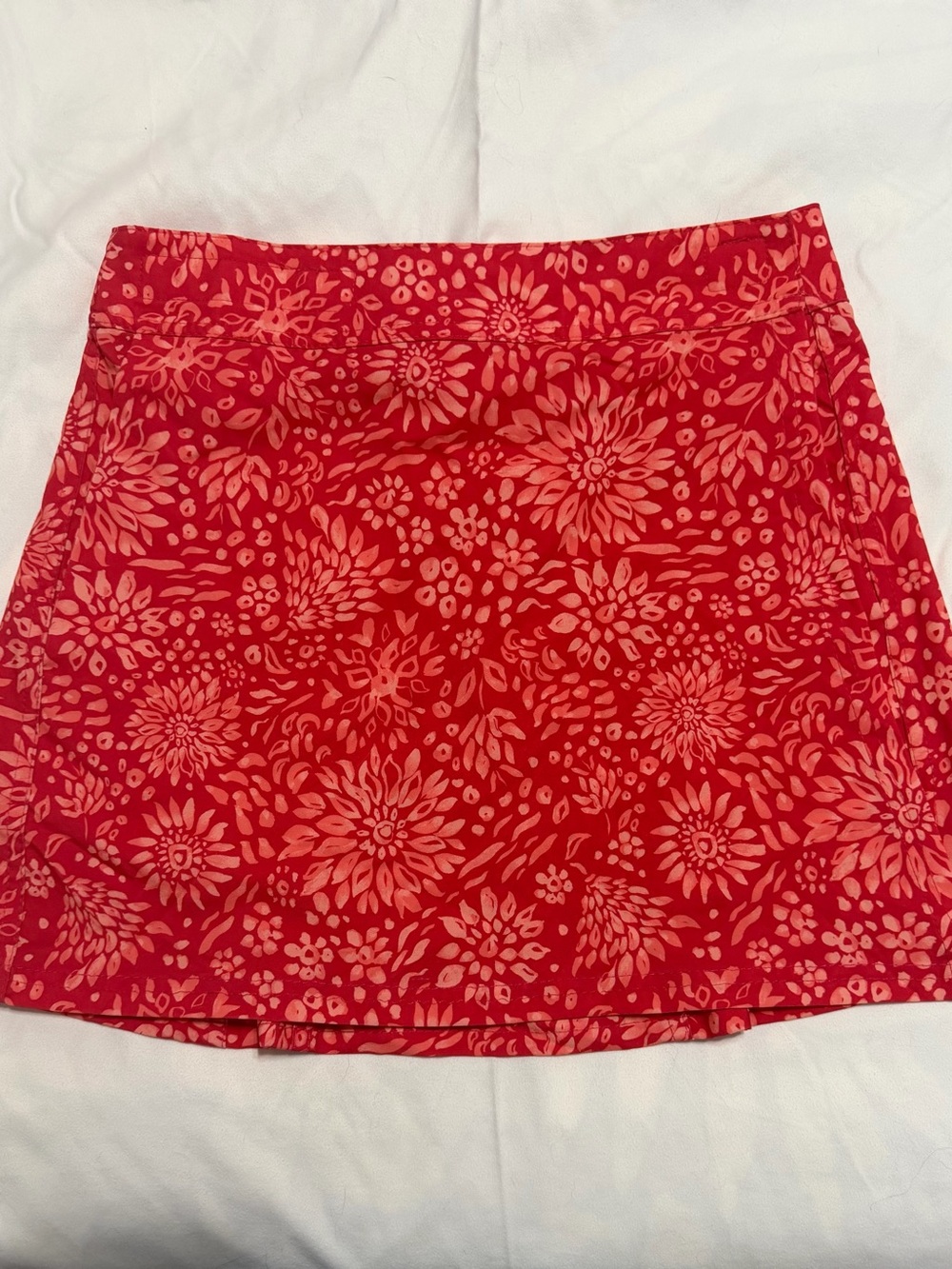 Ripskirt floral quick dry wrap skirt in reds